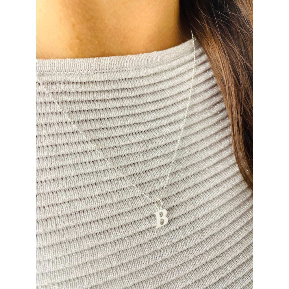 925 Silber Anhänger Buchstabe B Kettenanhänger