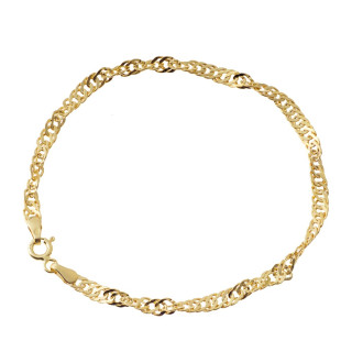 Złota bransoletka singapur magic