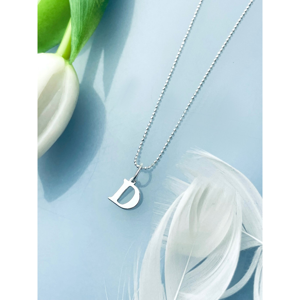 925 Silber Anhänger Buchstabe D Kettenanhänger