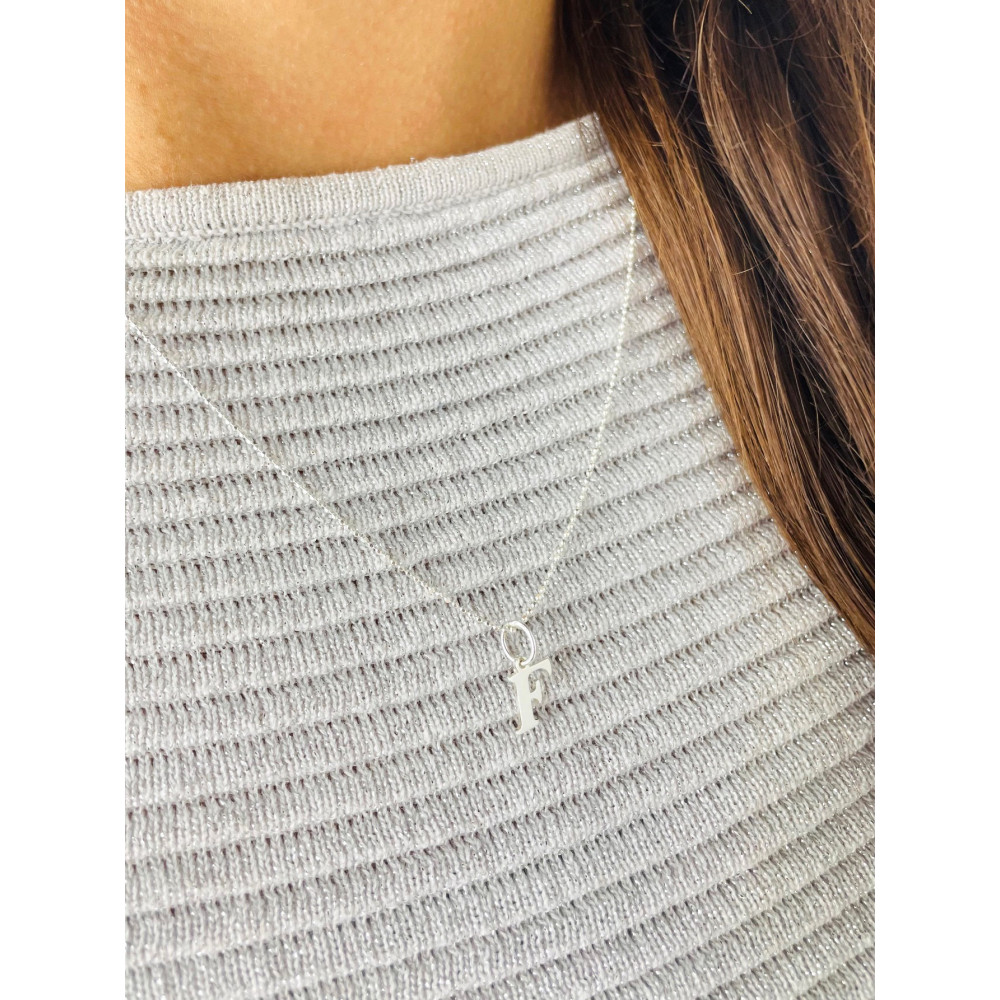 925 Silber Anhänger Buchstabe F Kettenanhänger