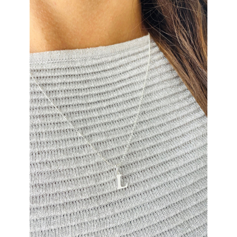 925 Silber Anhänger Buchstabe L Kettenanhänger