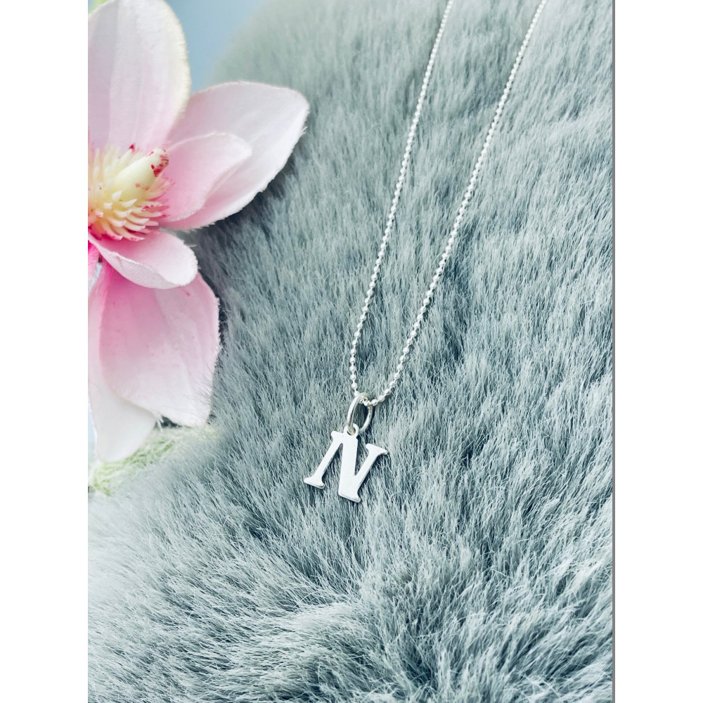 925 Silber Anhänger Buchstabe N Kettenanhänger