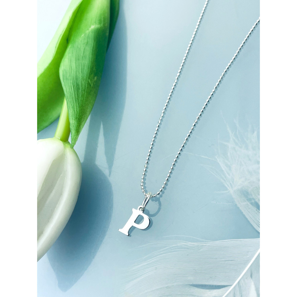 925 Silber Anhänger Buchstabe P Kettenanhänger