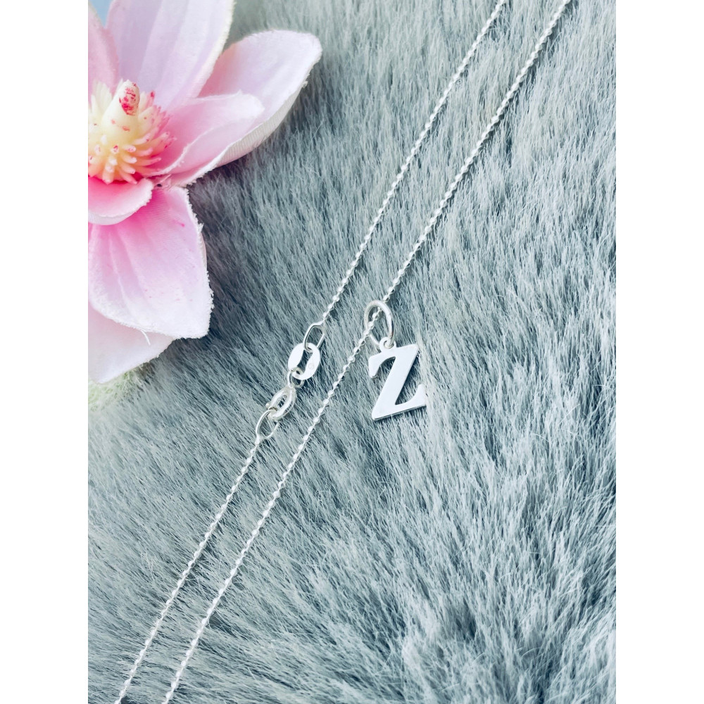 925 Silber Anhänger Buchstabe Z Kettenanhänger Kugelkette