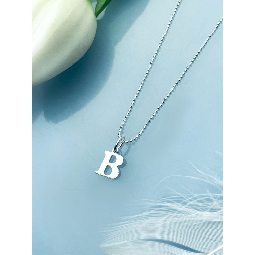 925 Silber Anhänger Buchstabe B Kettenanhänger