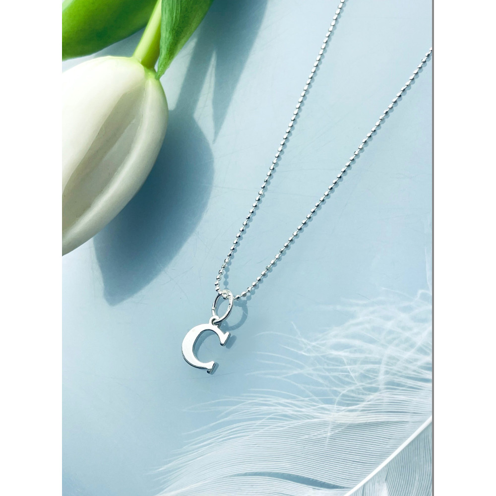 925 Silber Anhänger Buchstabe C Kettenanhänger