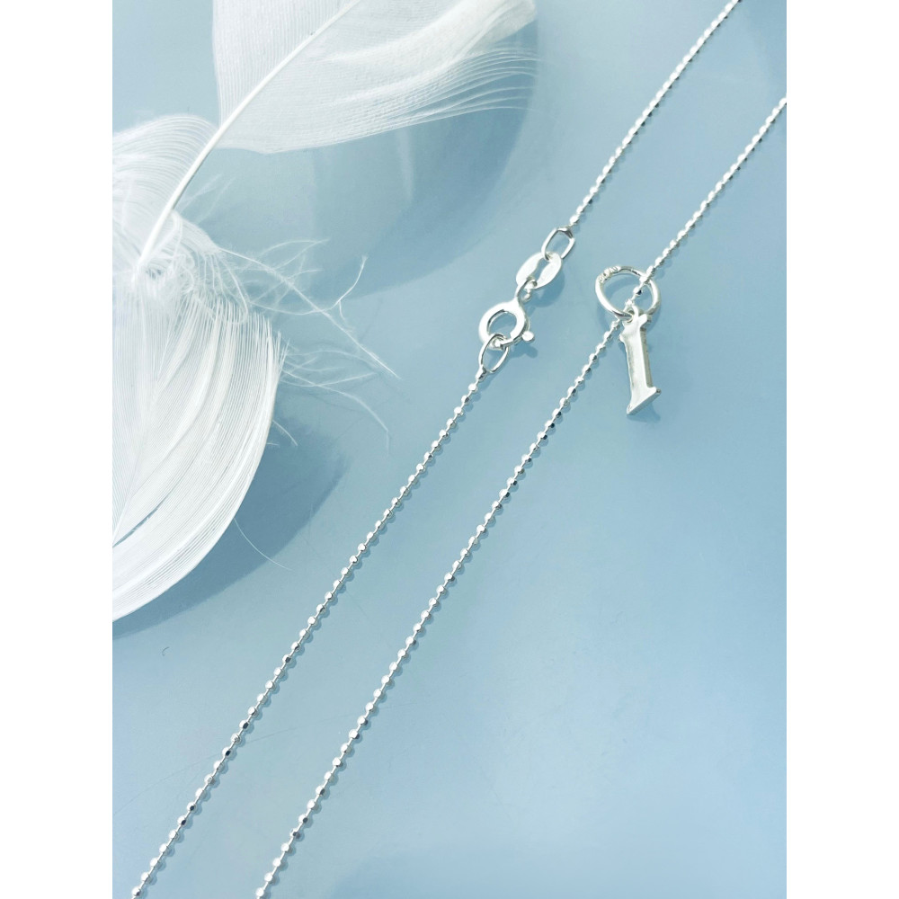 Elegancki naszyjnik łańcuszek srebrny zawieszka literka litera I srebrna alfabet