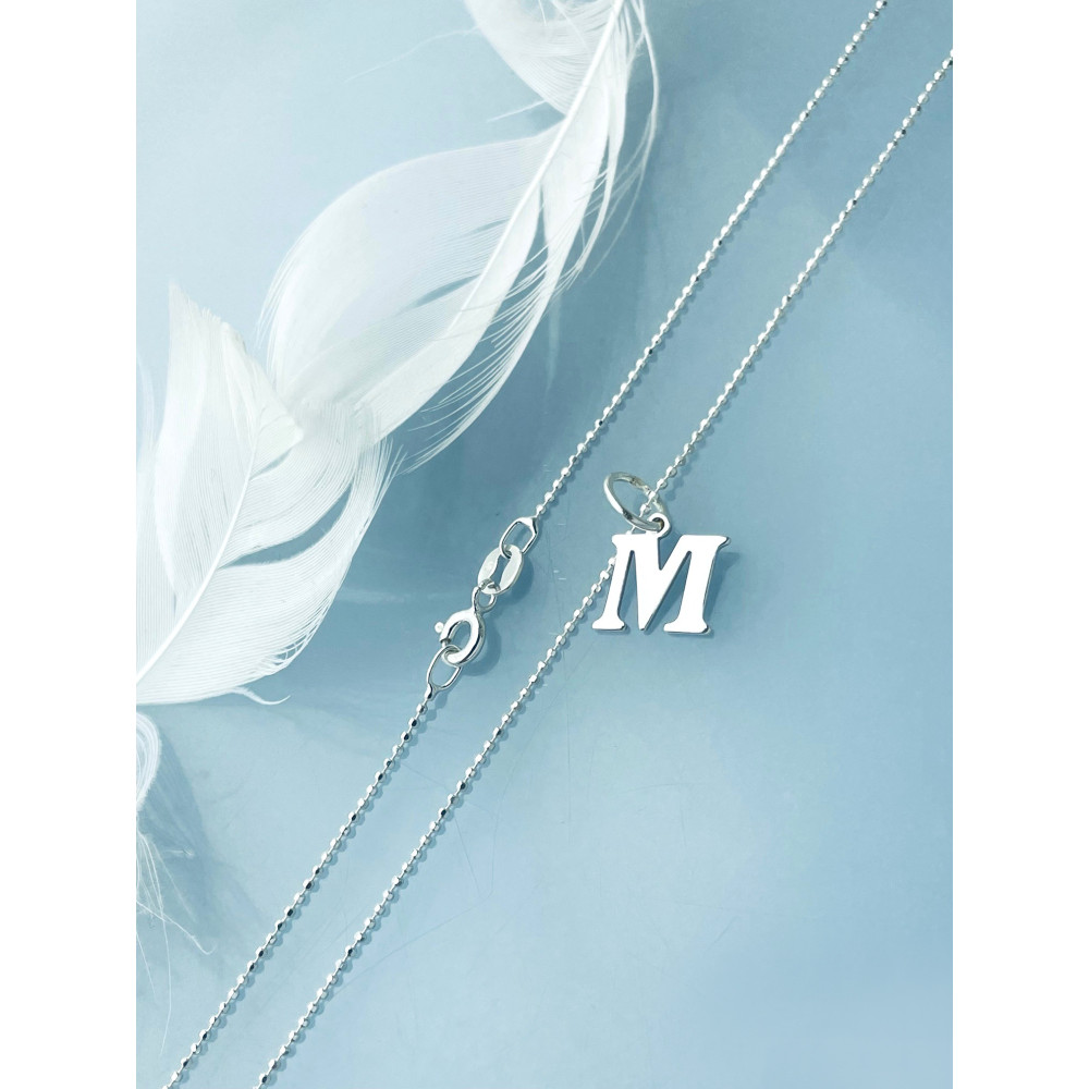 925 Silber Anhänger Buchstabe M Kettenanhänger