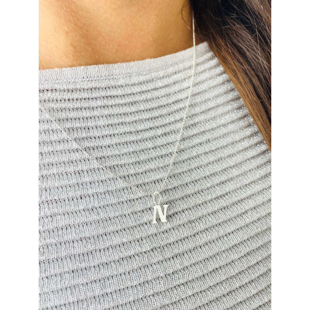 925 Silber Anhänger Buchstabe N Kettenanhänger