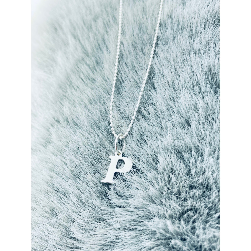 925 Silber Anhänger Buchstabe P Kettenanhänger