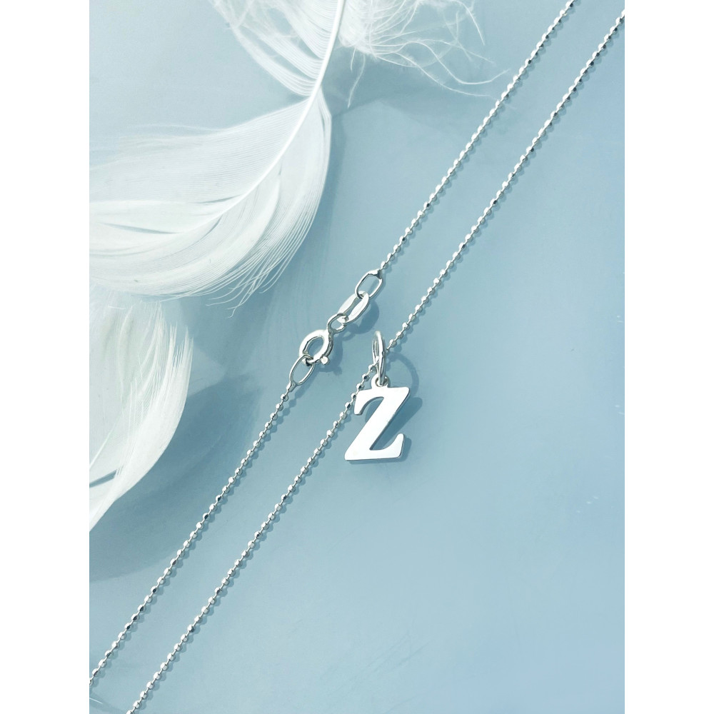 925 Silber Anhänger Buchstabe Z Kettenanhänger Kugelkette
