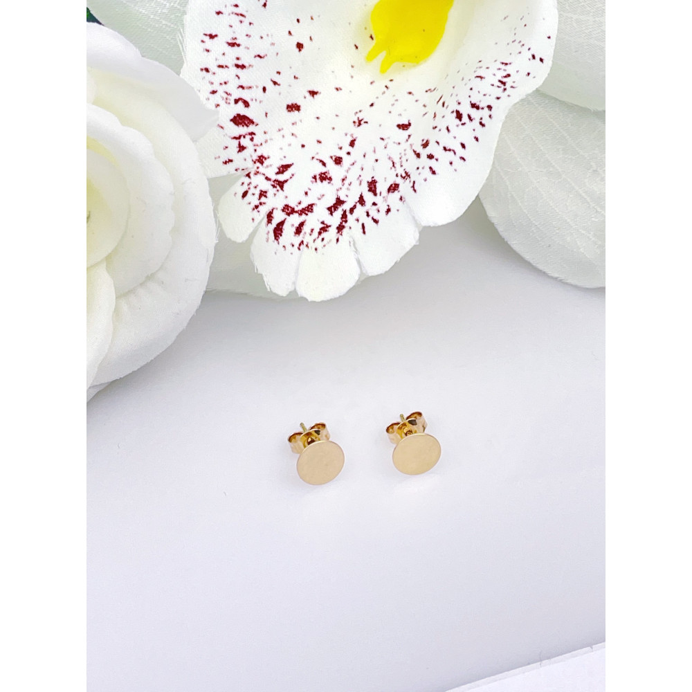 Złote kolczyki kółka płaskie