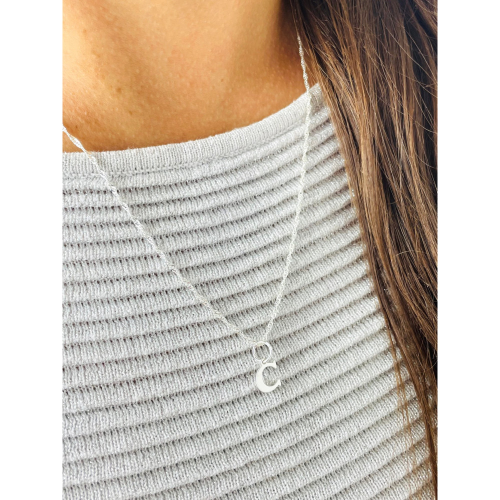 925 Silber Anhänger Buchstabe C Kettenanhänger Singapore Magic