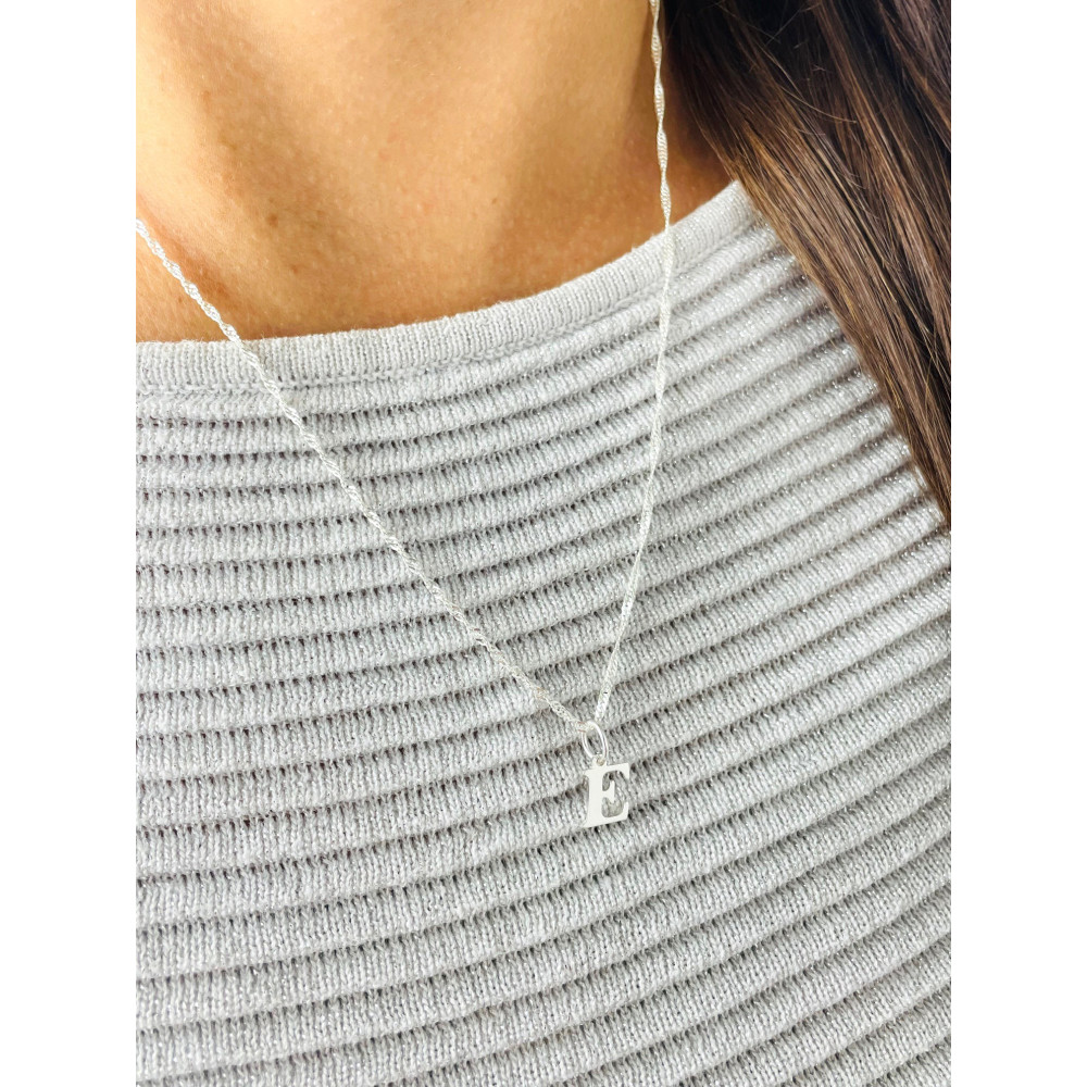 925 Silber Anhänger Buchstabe E Kettenanhänger Singapore Magic