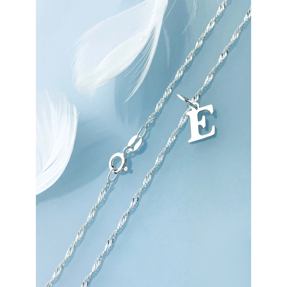 925 Silber Anhänger Buchstabe E Kettenanhänger Singapore Magic