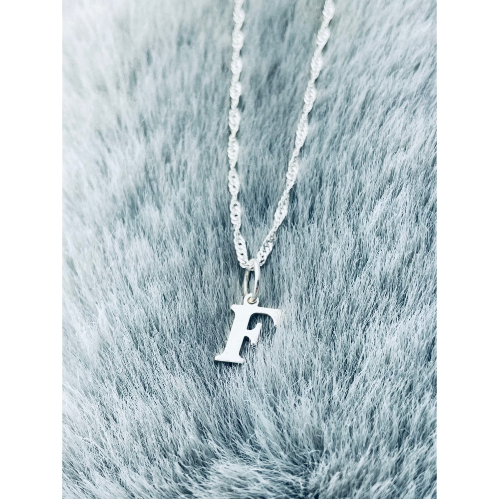 925 Silber Anhänger Buchstabe F Kettenanhänger Singapore Magic