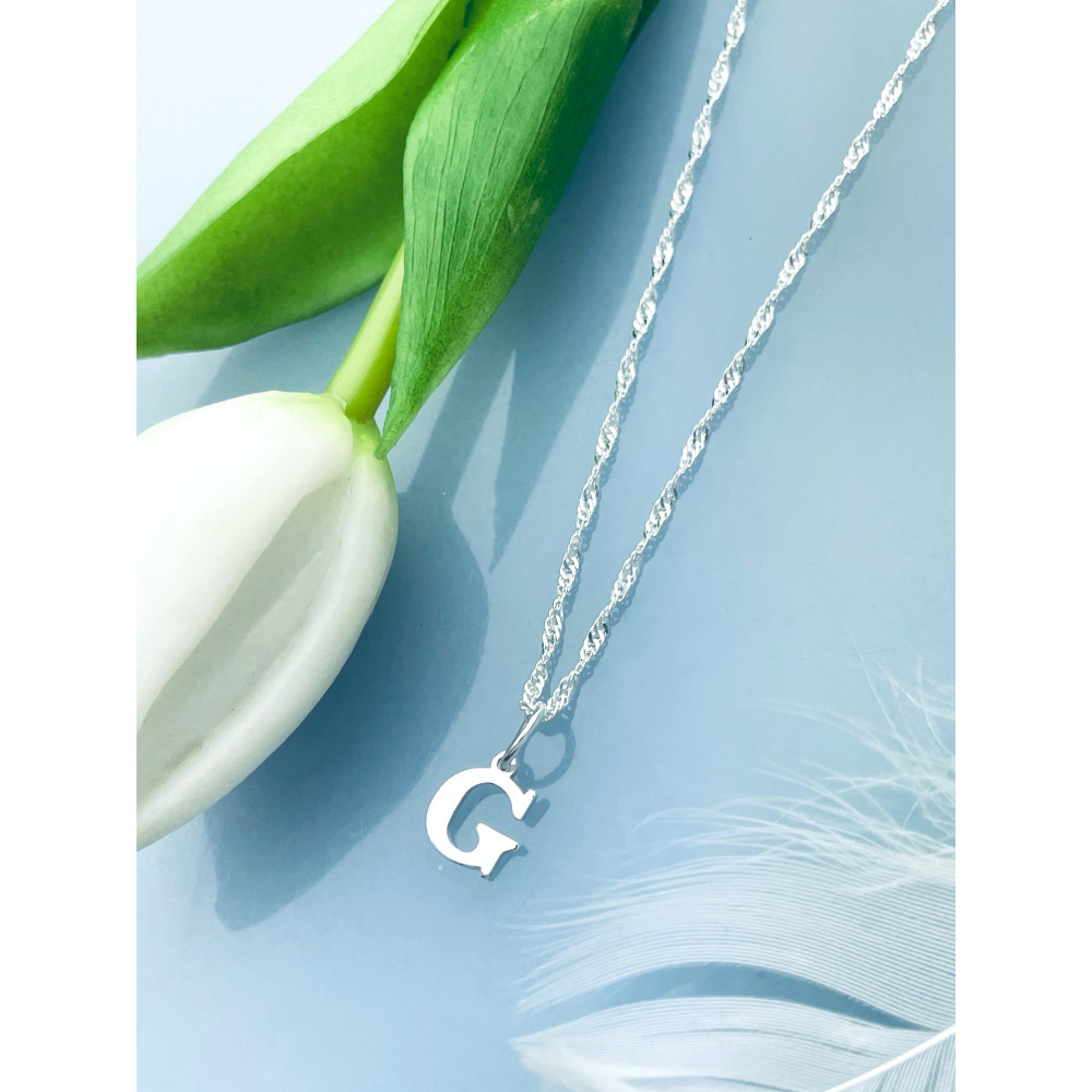 925 Silber Anhänger Buchstabe G Kettenanhänger Singapore Magic