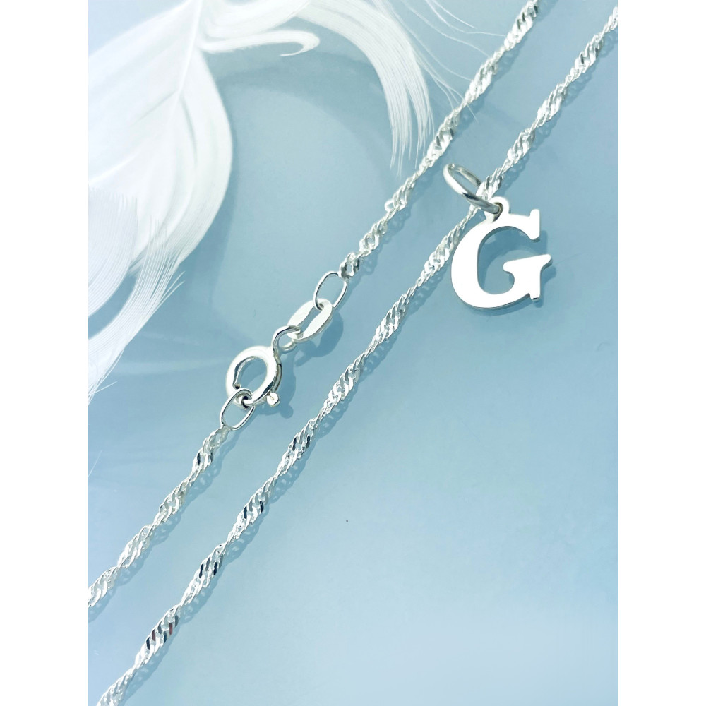 925 Silber Anhänger Buchstabe G Kettenanhänger Singapore Magic