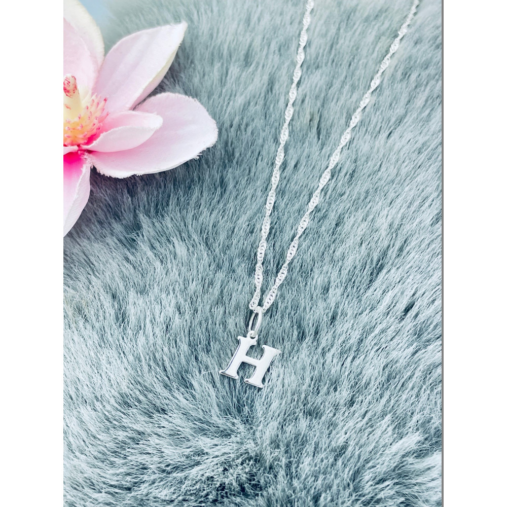 925 Silber Anhänger Buchstabe H Kettenanhänger Singapore Magic