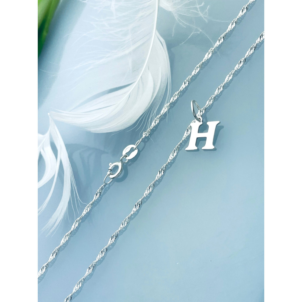 925 Silber Anhänger Buchstabe H Kettenanhänger Singapore Magic