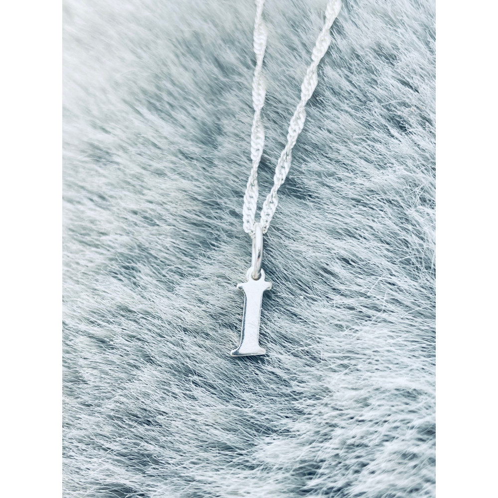 925 Silber Anhänger Buchstabe I Kettenanhänger Singapore Magic