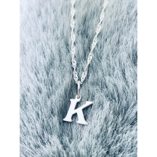 925 Silber Anhänger Buchstabe K Kettenanhänger Singapore Magic