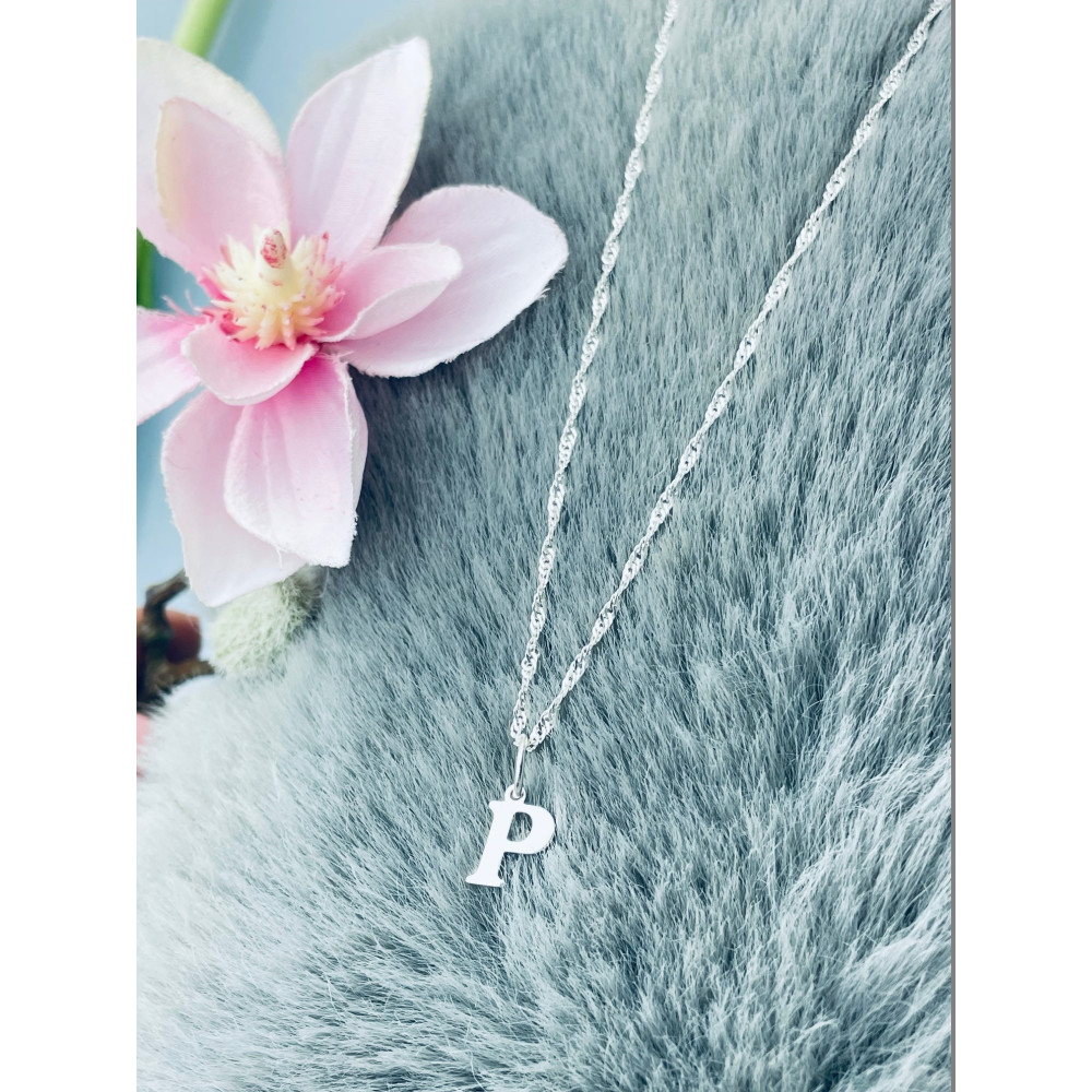 925 Silber Anhänger Buchstabe P Kettenanhänger Singapore Magic