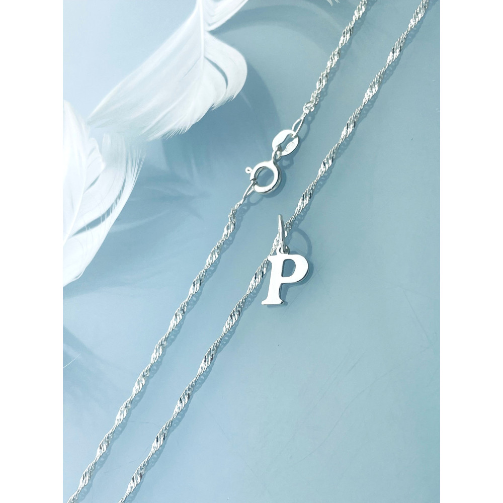 925 Silber Anhänger Buchstabe P Kettenanhänger Singapore Magic