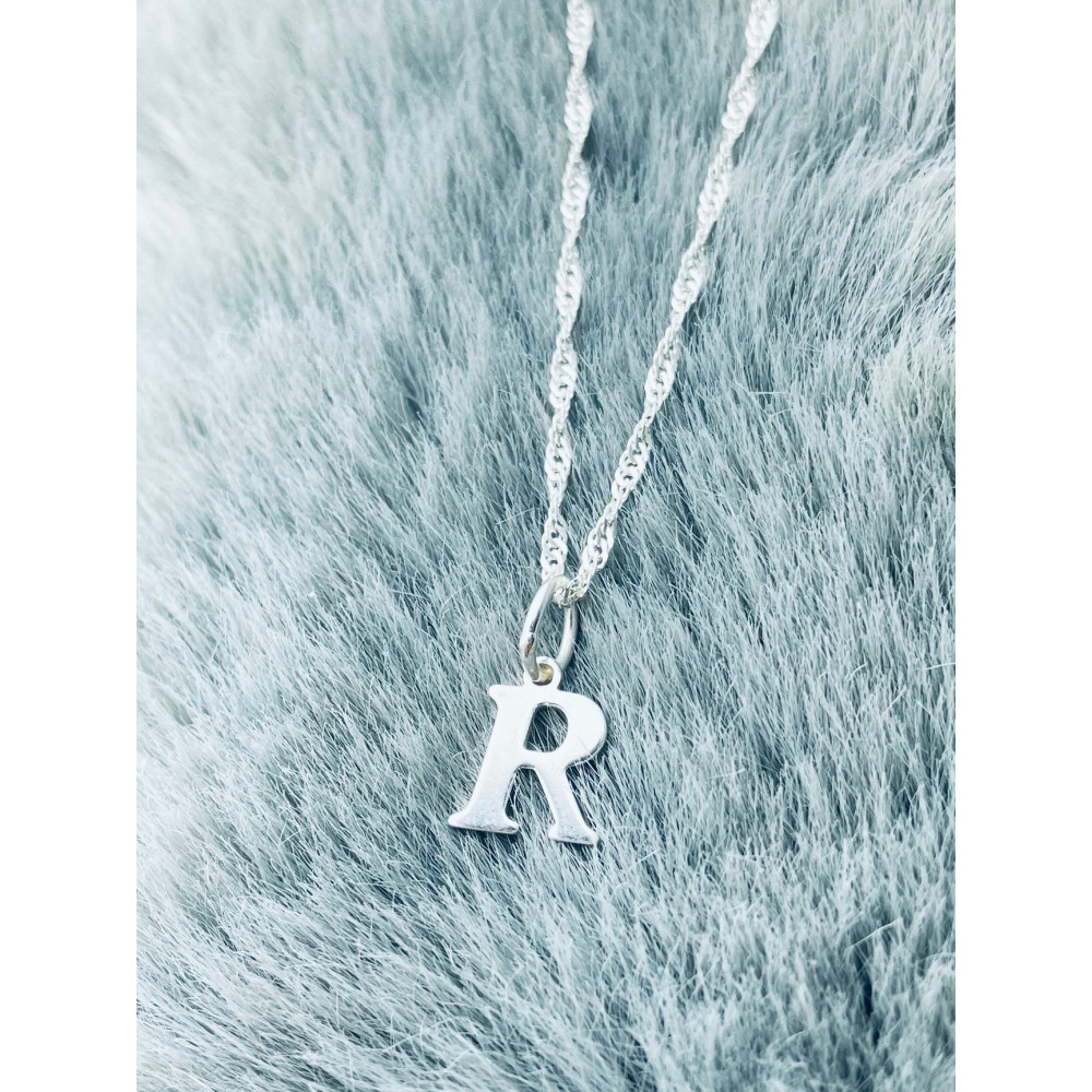 925 Silber Anhänger Buchstabe R Kettenanhänger Singapore Magic