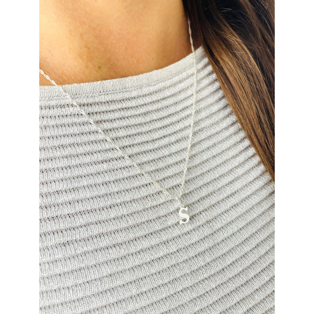 925 Silber Anhänger Buchstabe S Kettenanhänger Singapore Magic