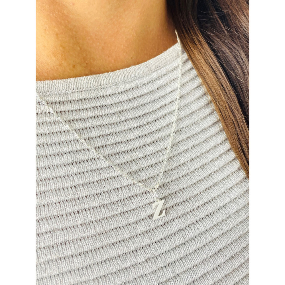 925 Silber Anhänger Buchstabe Z Kettenanhänger Singapore Magic