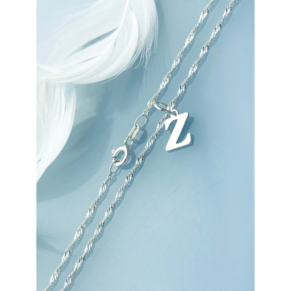 925 Silber Anhänger Buchstabe Z Kettenanhänger Singapore Magic