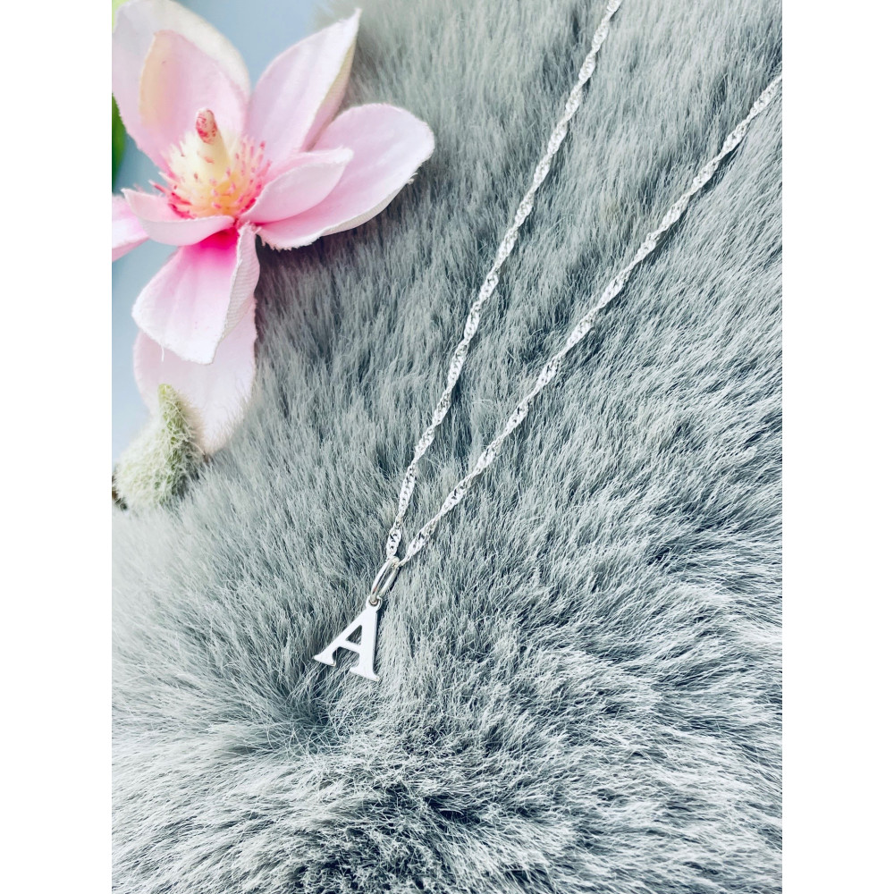 925 Silber Anhänger Buchstabe A Kettenanhänger Singapore Magic