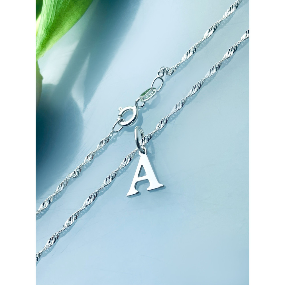 925 Silber Anhänger Buchstabe A Kettenanhänger Singapore Magic