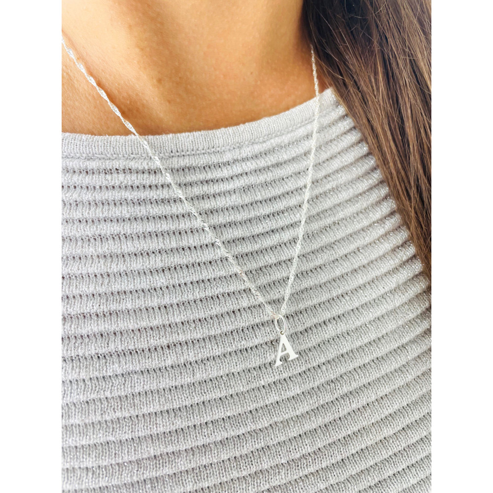 925 Silber Anhänger Buchstabe A Kettenanhänger Singapore Magic