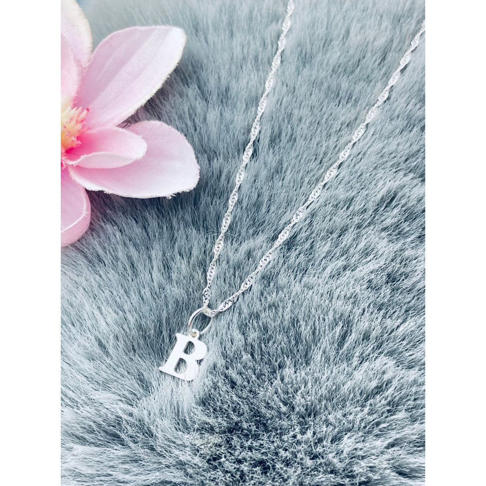 925 Silber Anhänger Buchstabe B Kettenanhänger Singapore Magic