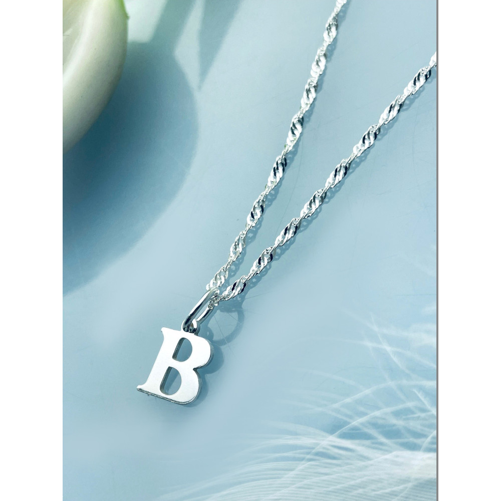 925 Silber Anhänger Buchstabe B Kettenanhänger Singapore Magic