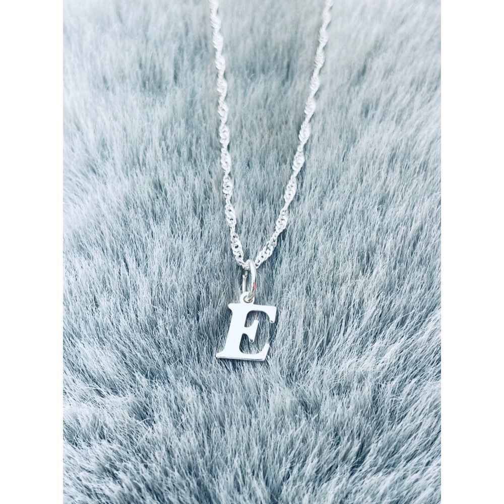 925 Silber Anhänger Buchstabe E Kettenanhänger Singapore Magic