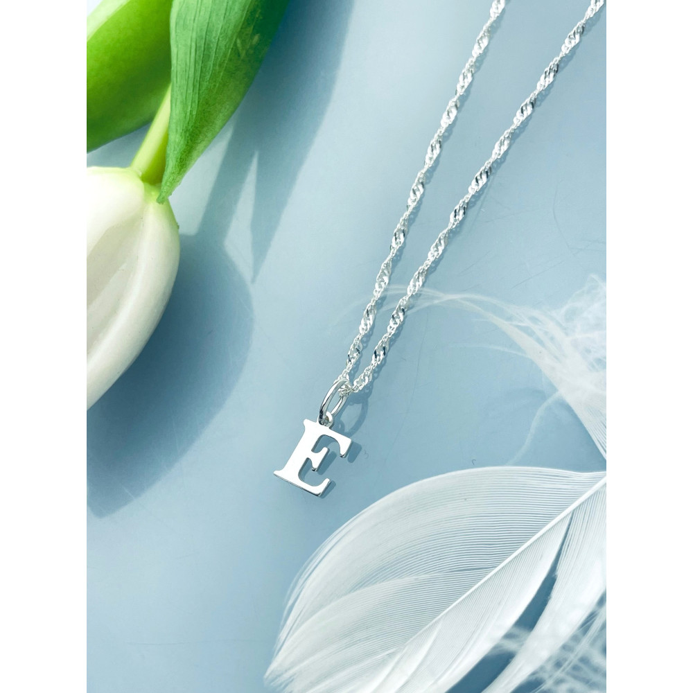 925 Silber Anhänger Buchstabe E Kettenanhänger Singapore Magic