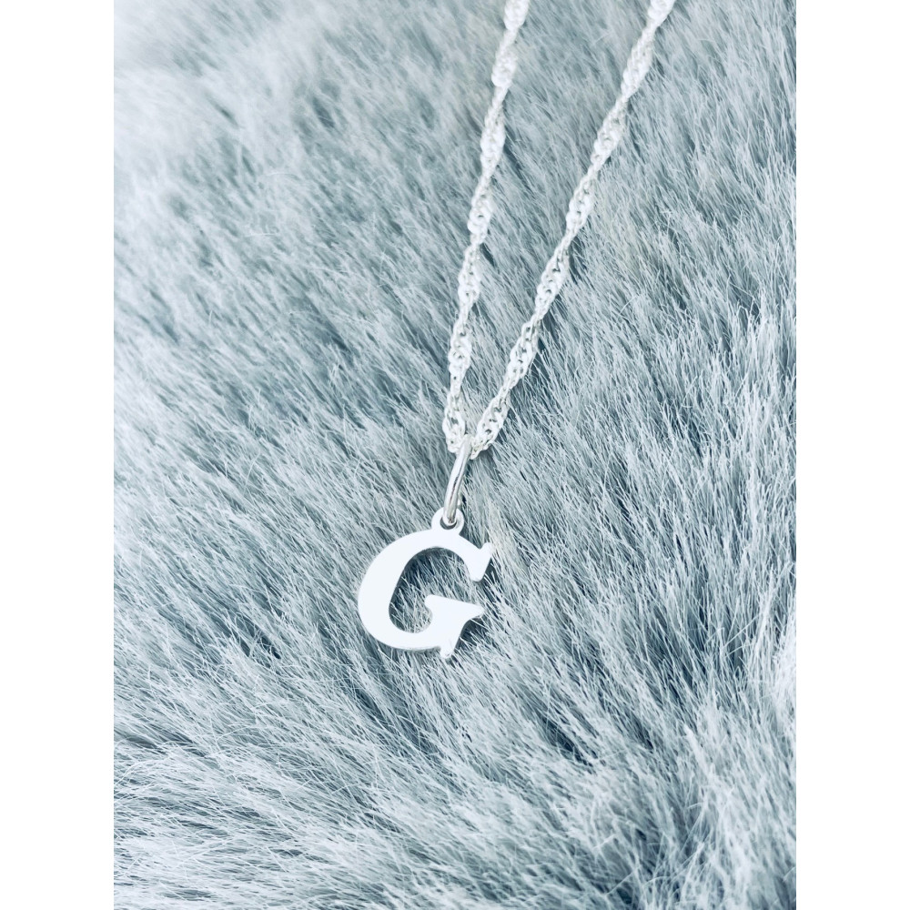 925 Silber Anhänger Buchstabe G Kettenanhänger Singapore Magic
