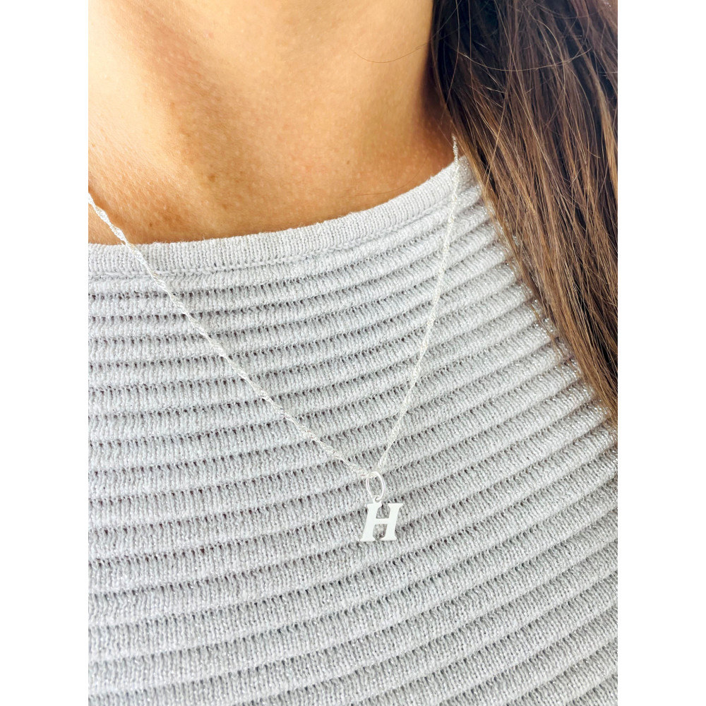 925 Silber Anhänger Buchstabe H Kettenanhänger Singapore Magic