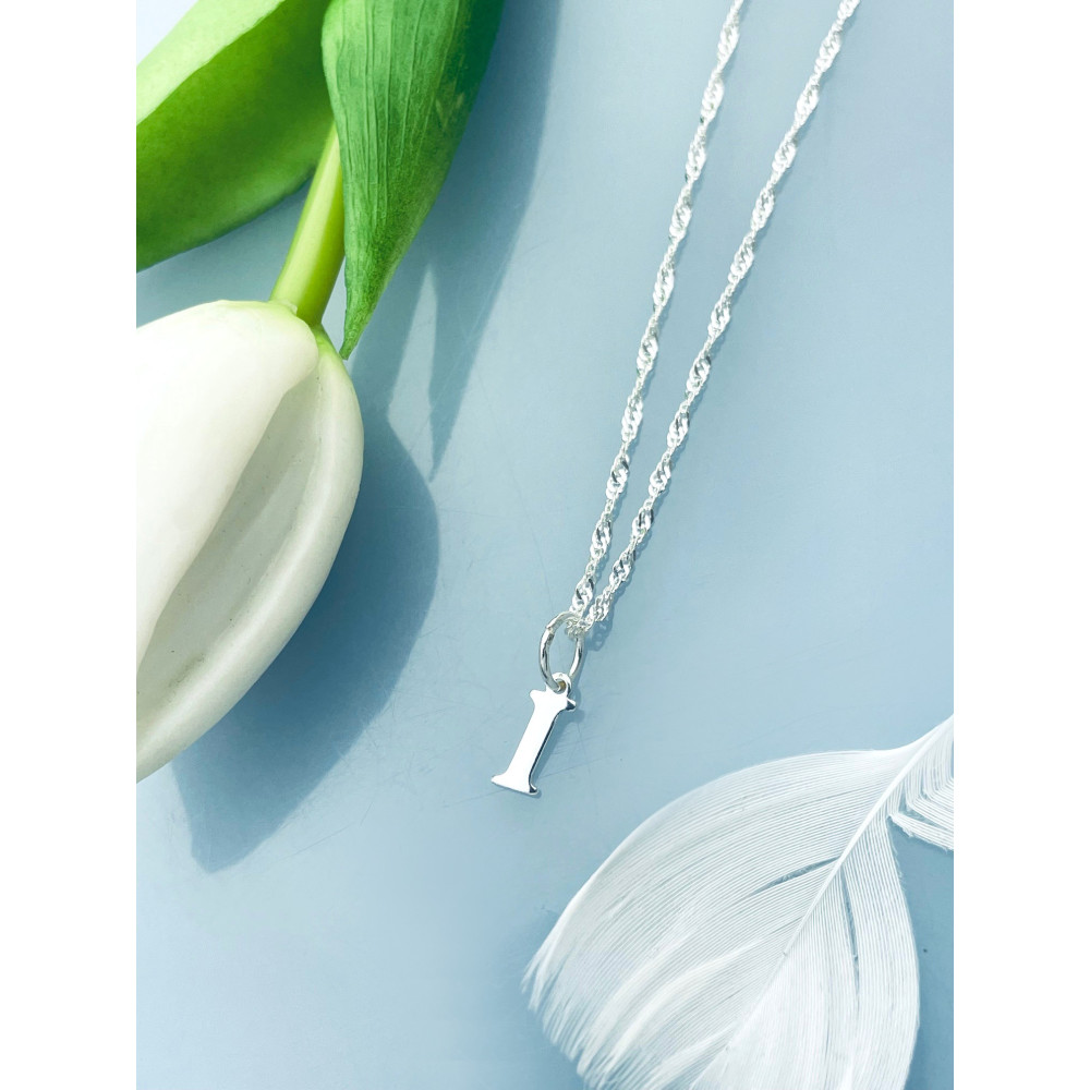 925 Silber Anhänger Buchstabe I Kettenanhänger Singapore Magic