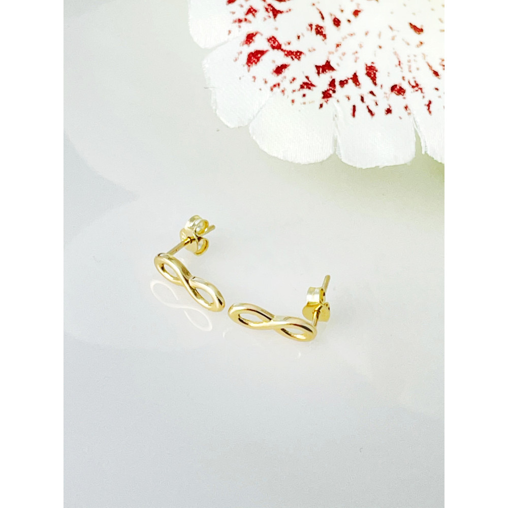 copy of Złote kolczyki przewlekane patyczki