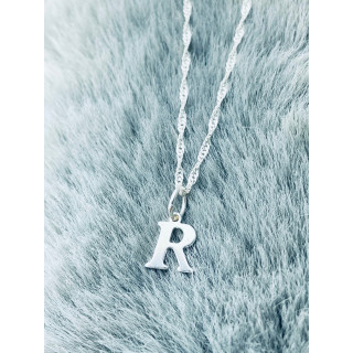 925 Silber Anhänger Buchstabe R Kettenanhänger Singapore Magic