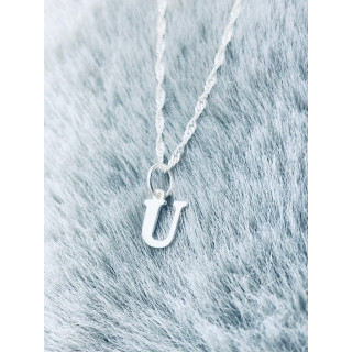 925 Silber Anhänger Buchstabe U Kettenanhänger Singapore Magic