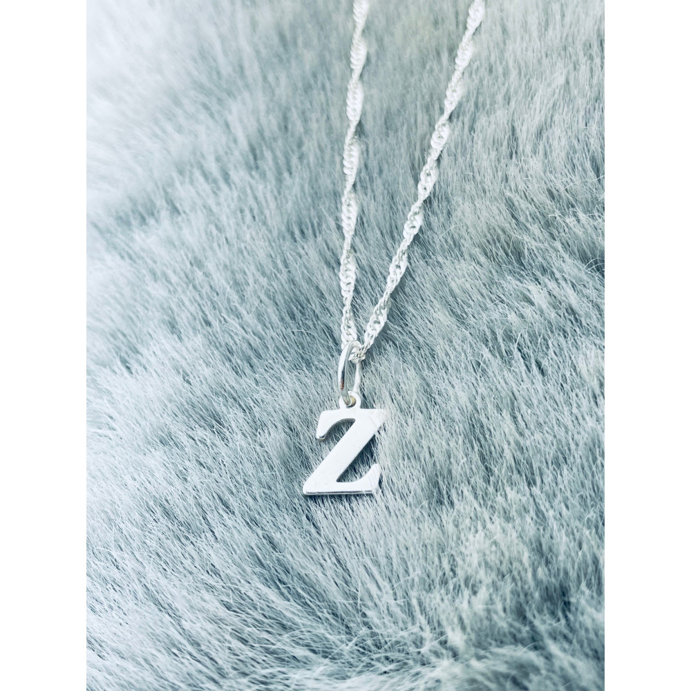 925 Silber Anhänger Buchstabe Z Kettenanhänger Singapore Magic