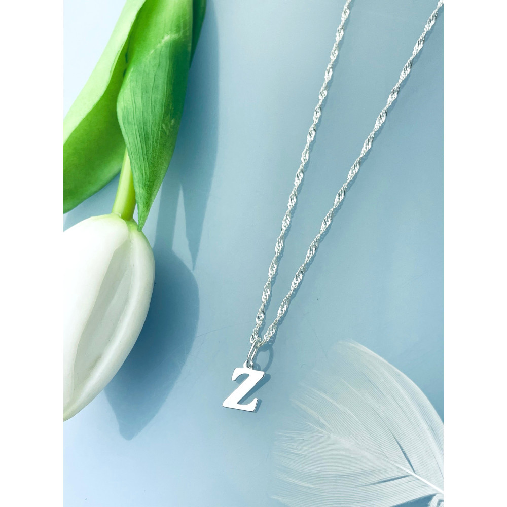 925 Silber Anhänger Buchstabe Z Kettenanhänger Singapore Magic