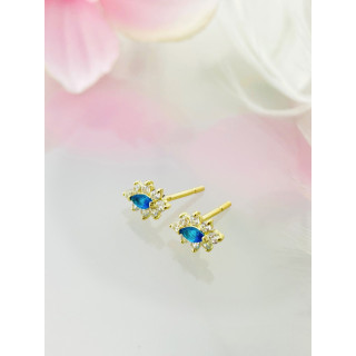 Ohrringe mit Zirkonia Ohrhänger Ohrstecker Ohrschmuck Paar Gelbgold 585er 14KT