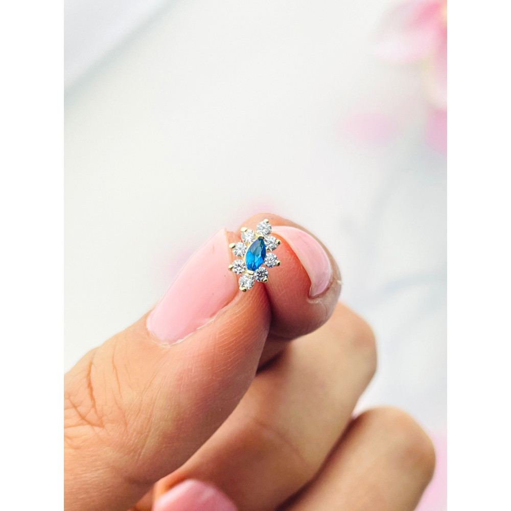 Ohrringe mit Zirkonia Ohrhänger Ohrstecker Ohrschmuck Paar Gelbgold 585er 14KT