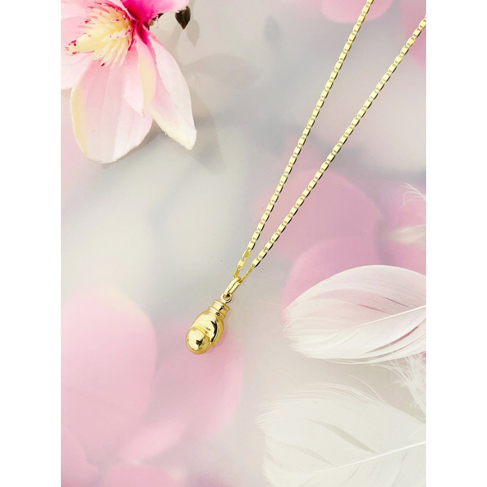 Złoty wisiorek zawieszka rękawica bokserska figurka